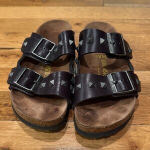 Birkenstock Studded Black Sandals with Buckles size 37